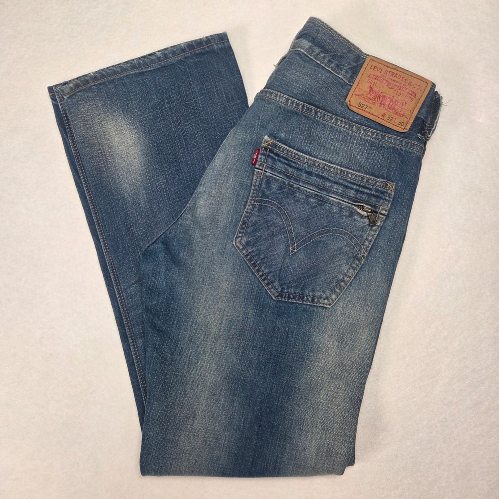 Levi's 527 Bootcut Jeans 2010 Limited Zipper Pocket Mens 32x30 Blue Denim Y2K